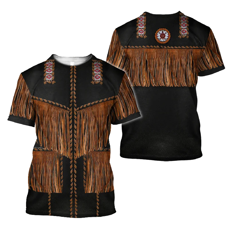 Cowboy 3D T Shirts No Cosplay Premium Shirt For Cowboy Man-- Welt Pockets Slit Pockets