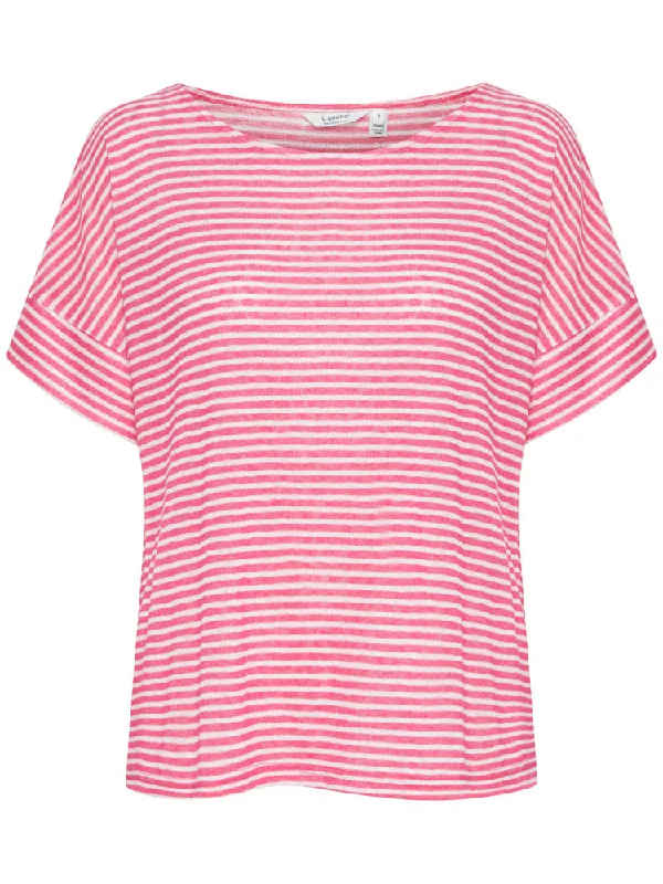 B Young BySakia T-Shirt Raspberry Sorbet-- Collared Crew Neck Turtle Neck