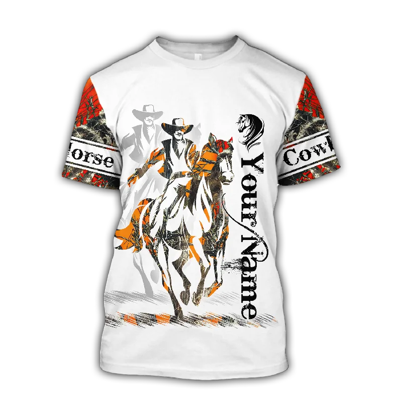 Personalized Name Rodeo Unisex Shirts Cowboy Tattoo T Shirts-- Layered Multi-layer Single Layer