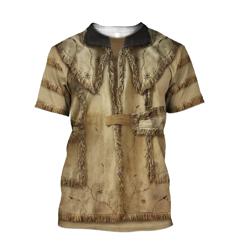 Cowboy 3D Shirt Cosplay No Leather Native Style Unisex Cowboy Shirt For Him Her-- Zippered Buttoned Snapped