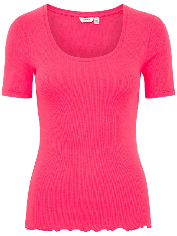 B Young BySanana T-Shirt Raspberry Sorbet-- Welt Pockets Slit Pockets