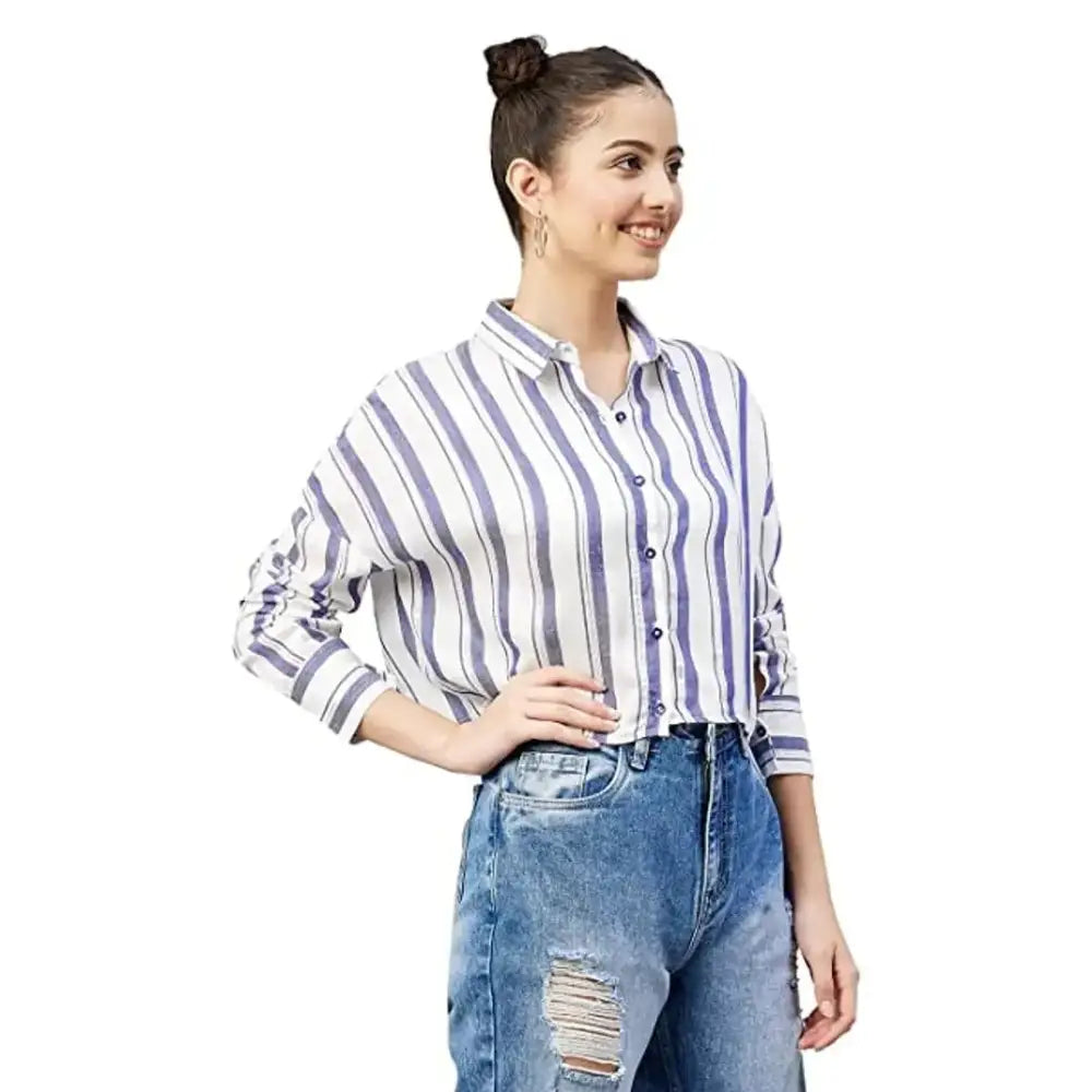 Trendy Women Crepe Printed Shirt-- Cotton Fabric Linen Fabric Terry Fabric