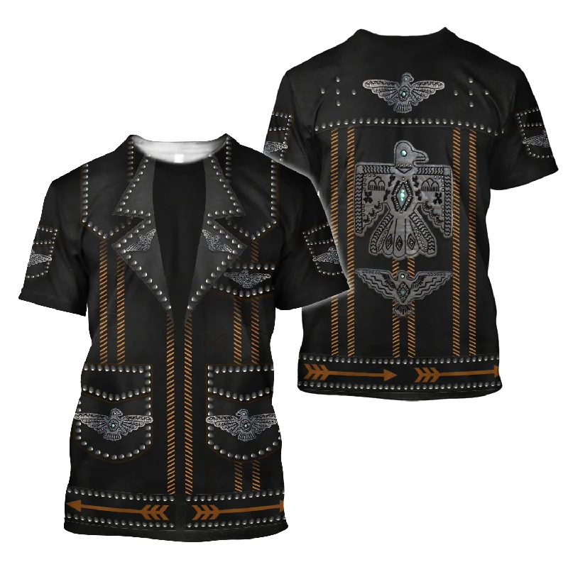Cool Black Cowboy Shirt No Cosplay 3D Over Printed Unisex Premium Cowboy Shirts-- Boxy Fit Fitted Loose