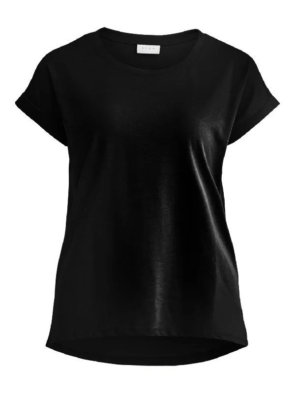 VIDREAMERS T-shirts & Tops - Black-- Fitted T-Shirt Seamless Stretchy