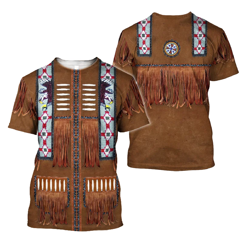 3D Brown Cowboy Shirt No Cosplay T Shirt For Cowboy Man Woman-- Oversized T-Shirt Spandex breathable