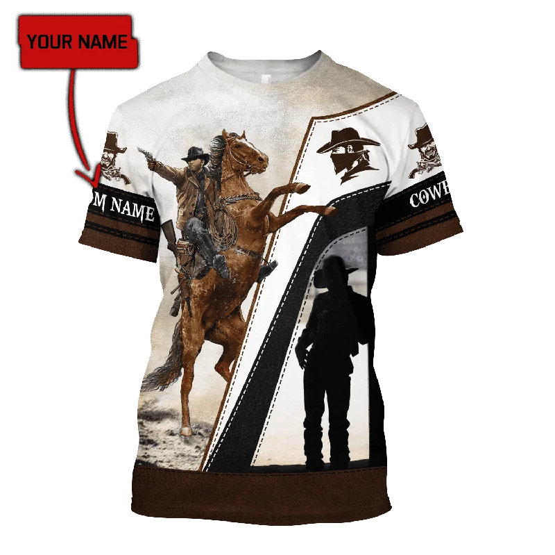 Personalized Cowboy Shirt Be A Cowboy Unisex T Shirts Coolspod-- Machine Wash Dry Clean Hand Wash