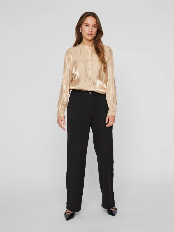 VISEANEEN Shirt - Feather Gray-- Hooded Caped Shawl Collar