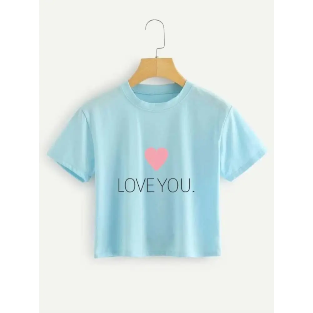 Trendy and Stylish Crop T-Shirt-- Spandex Blend Rayon Blend Denim Blend