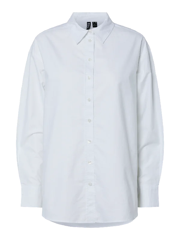 PCPOPPY Shirt - Bright White-- Rayon Fabric Velvet Fabric Corduroy Fabric