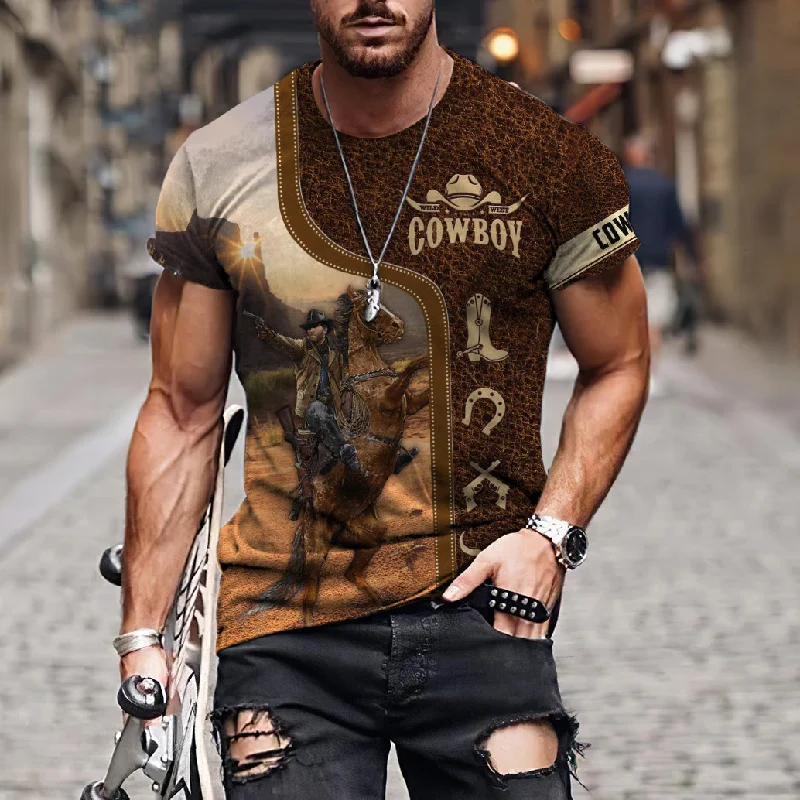 3D Cowboy Shirt Cowboy No Love Western Unisex Premium Shirt Coolspod-- Collared Crew Neck Turtle Neck