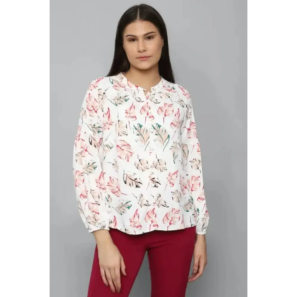Trendy Women Printed Crepe Shirt-- Sequined Glittery Shiny
