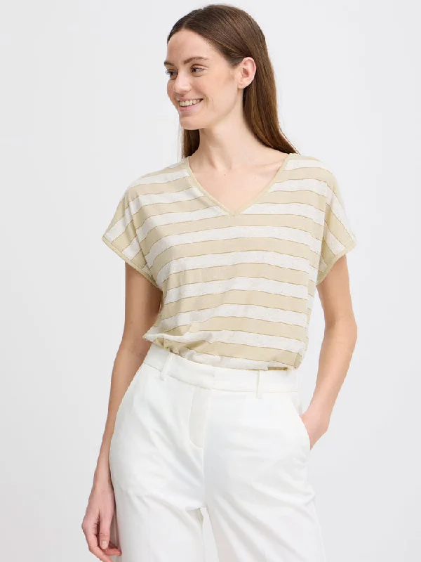 B Young BySanto T-Shirt Safari Mix-- Lace Blend Ribbed Blend Corduroy Blend