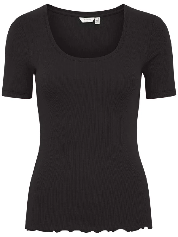 B Young BySanana T-Shirt Black-- Front Pockets Side Pockets Patch Pockets