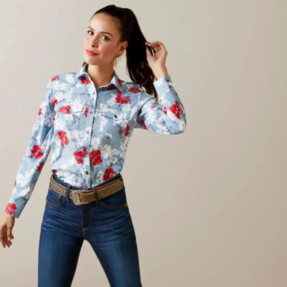 Trendy Women Crepe Printed Shirt-- Elasticated Padded Insulated
