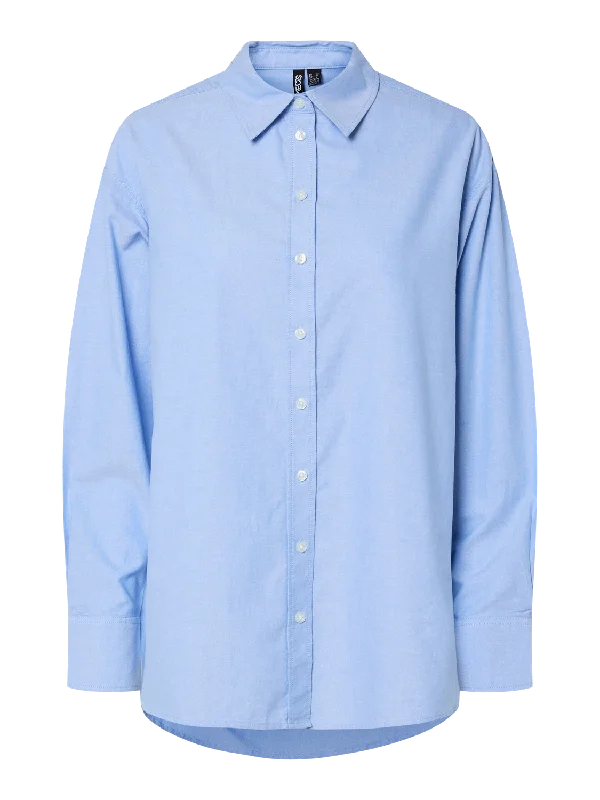 PCPOPPY Shirt - Cashmere Blue-- Mesh Fabric Canvas Fabric Denim Fabric