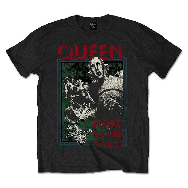 QUEEN T-SHIRT: NEWS OF THE WORLD LARGE QUTS05MB-- Rayon Fabric Velvet Fabric Corduroy Fabric