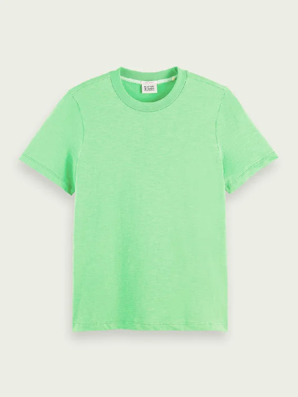 Scotch & Soda T-Shirt Bright Parakeet-- Mesh Blend Leather Blend Suede Blend