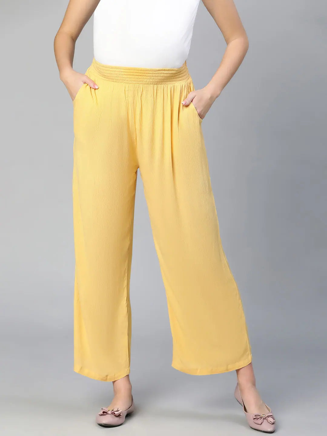 Rocking Elasticated Soild Green Women Maternity Pant Fashionable Jogger Pants