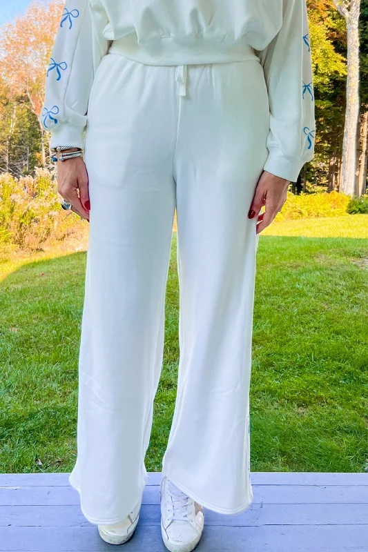 Future and Present Pants - White/Blue Casual Skinny Fit Pants