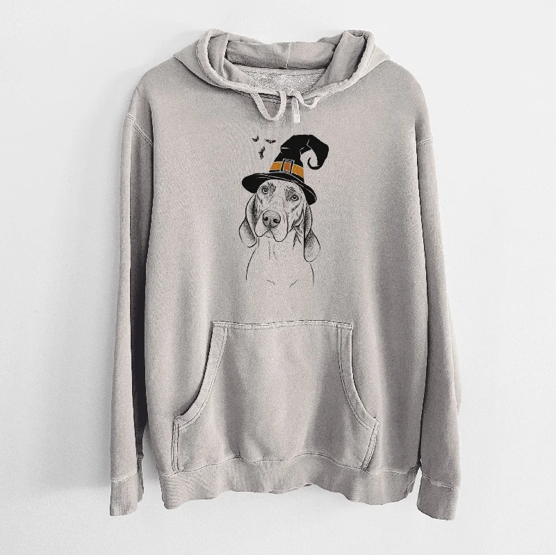 Witch Norman the Plott Hound - Unisex Pigment Dyed Hoodie Hoodie Crop Top Short Trendy