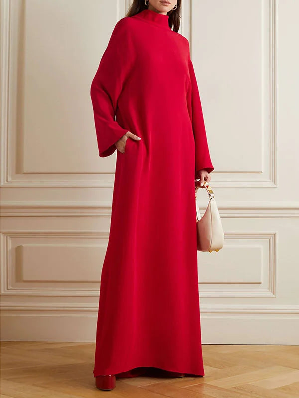Long Sleeves Hollow Pockets Solid Color High-Neck Evening Dresses 126766 empire Waist empire Long Sleeves Hollow Pockets Solid Color High-Neck Evening Dresses 126766 empire Waist empire