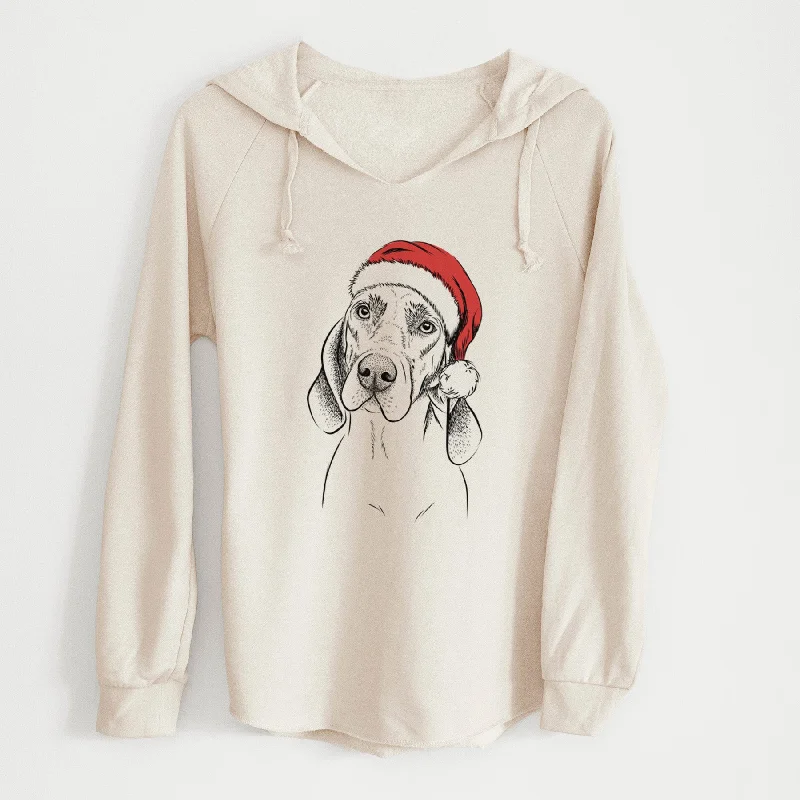 Santa Norman the Plott Hound - Cali Wave Hooded Sweatshirt Hoodie with Zipper Versatile Modern