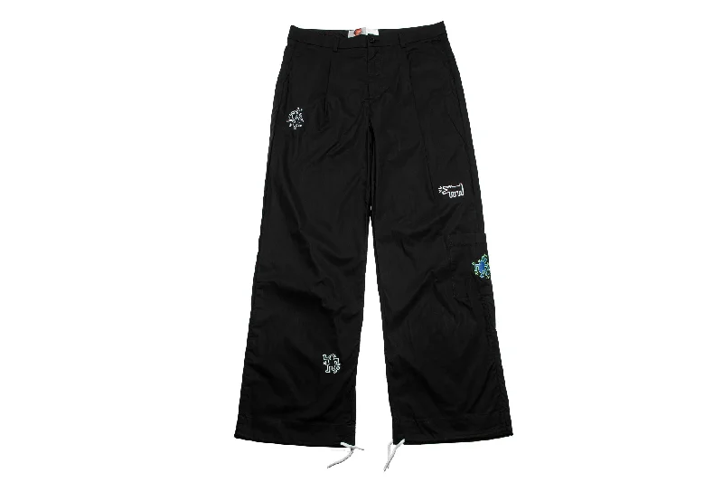 Jungles Jungles Haring Pleated Pant "Black" Chic Wool Trousers