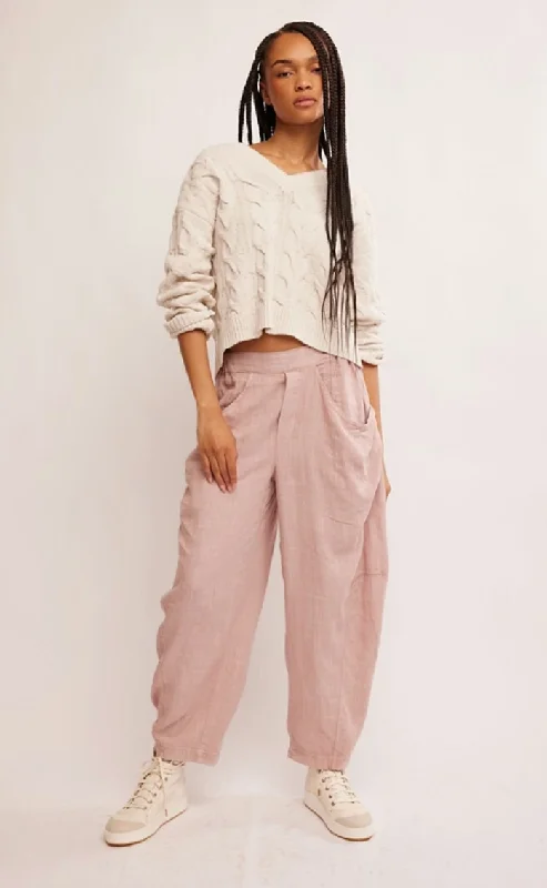 Free People High Road Pull On Barrel Pants Stretch Fit Pants