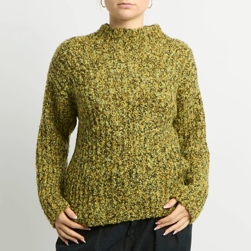 Soft Knit Sweatshirt - UK 12 Hoodie with Hem Applique Textured Unique