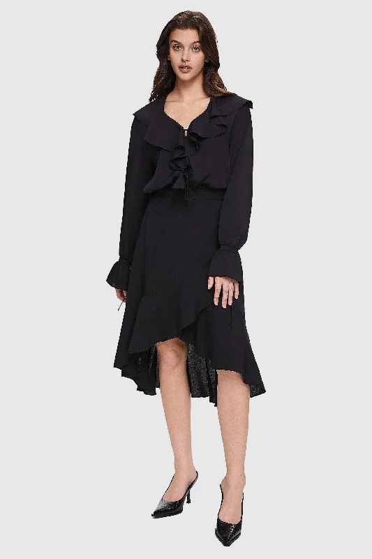 Chiffon Midi Skirt leather skirt refined