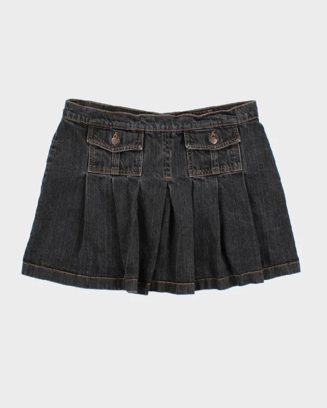 Vintage Y2k Juicy Couture Denim Mini Skirt - S chiffon skirt flowing