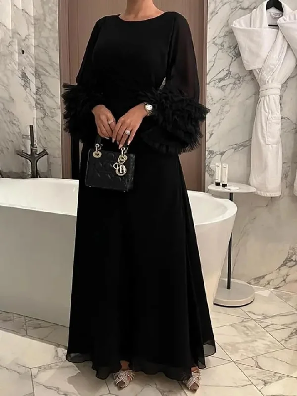 Modigirl Elegant Solid Color Pleated Waist Evening Dress L 140983 Tunics Luxurious premium Modigirl Elegant Solid Color Pleated Waist Evening Dress L 140983 Tunics Luxurious premium