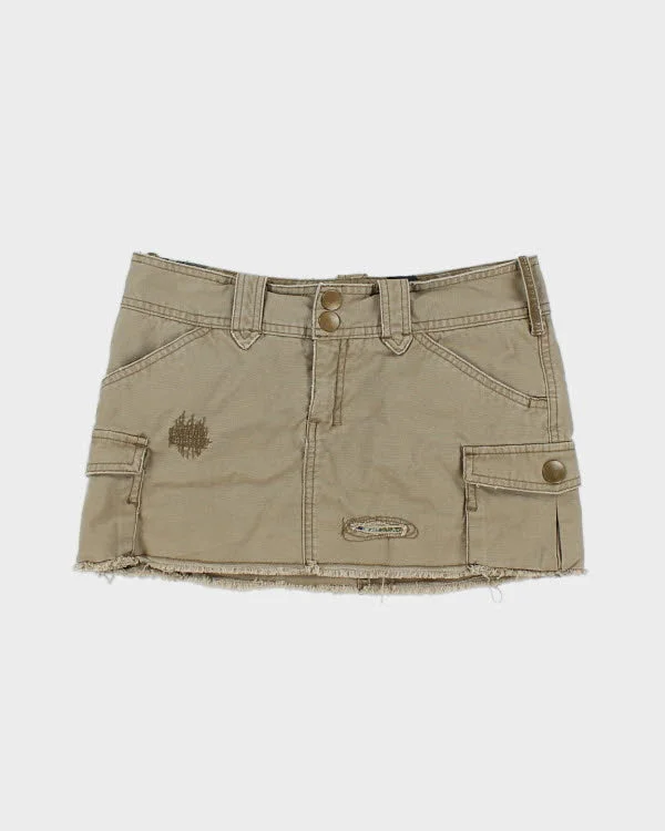 Y2k 00s Talula Distressed Mini Cargo Skirt - S silk skirt lustrous