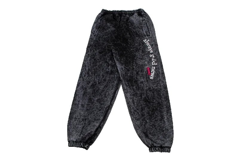 Pas de Mer Always Good News Pants "Black" Trendy Wide-Legged Trousers