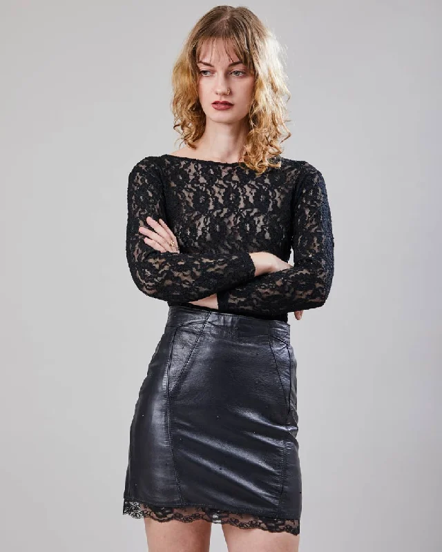 Rokit Originals Lesley Reworked Mini Skirt - S ruffled skirt detail