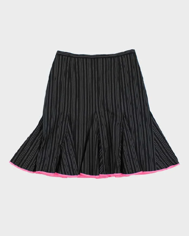 Y2k 00s Gloria Gaudette Pin Stripe Skirt - S lace skirt intricate
