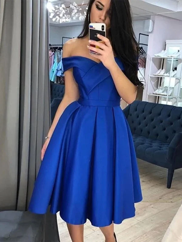 Off the Shoulder Short Royal Blue Prom Dresses, Short Off Shoulder Royal Blue Formal Graduation Homecoming Dresses Pencil Office Professional Off the Shoulder Short Royal Blue Prom Dresses, Short Off Shoulder Royal Blue Formal Graduation Homecoming Dresses Pencil Office Professional