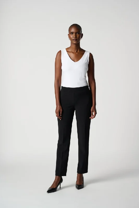 Joseph Ribkoff Classic Straight Pant - Black Trendy Printed Leggings