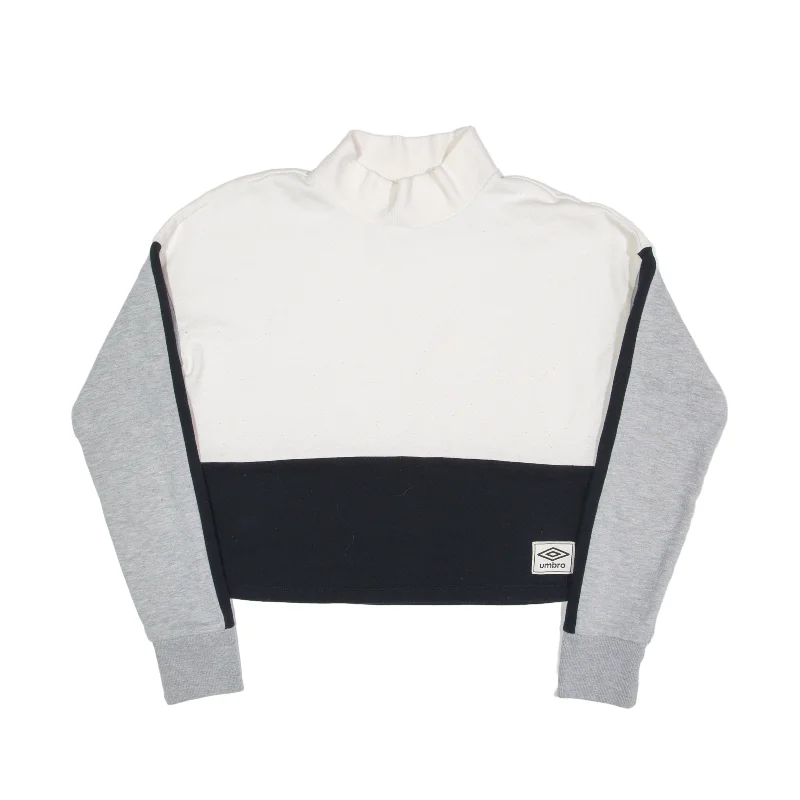 UMBRO Sweatshirt White High Neck Womens M Hoodie with Print Artistic Unique