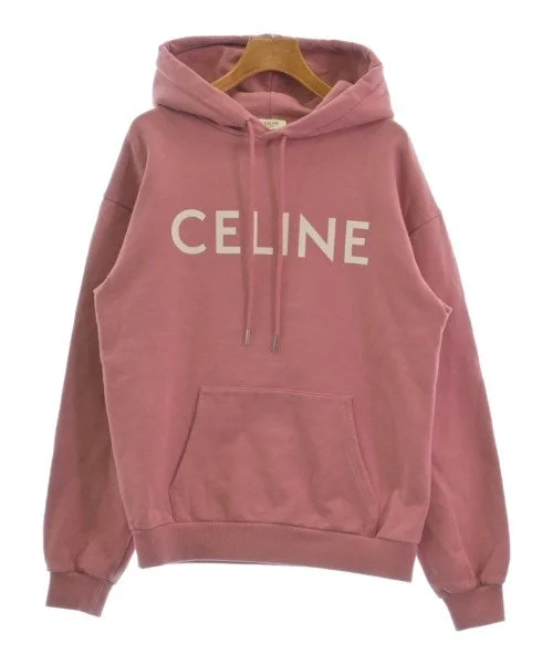 CELINE Hoodies Hoodie with Mock Neck Collared Structured