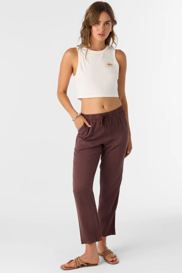 O'Neill Francina Twill Pants - Chocolate Sleek Black Pants