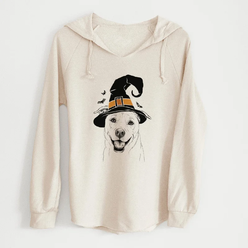 Witch Carl the Mixed Breed - Cali Wave Hooded Sweatshirt Hoodie with Hem Applique Textured Unique