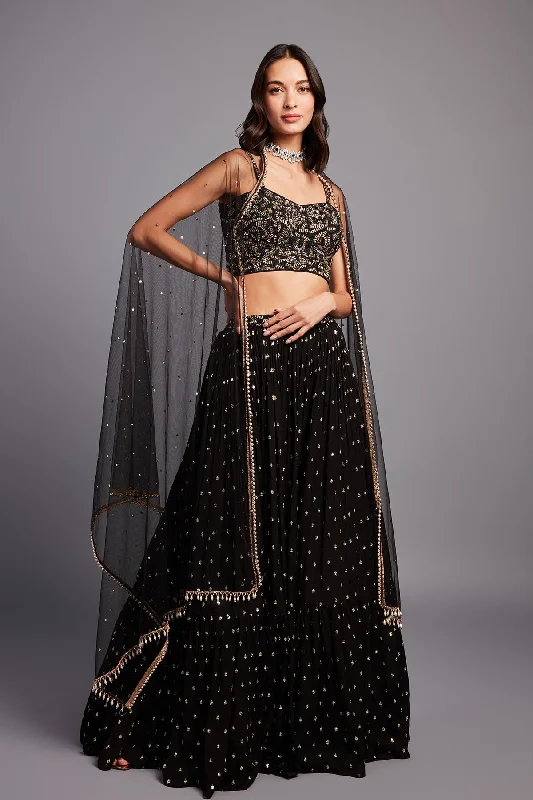 GUL TIERED SKIRT leather skirt sleek