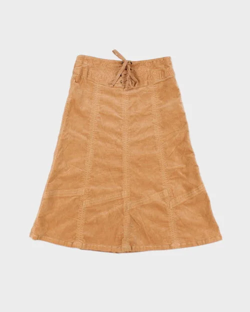 Y2k 00s Lord Kitsch Lace-up Velvet Skirt - XS boho skirt vibe