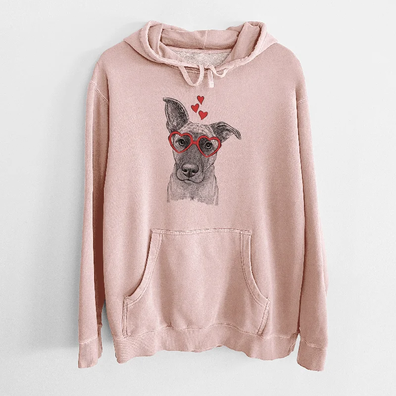 Valentine Zoey the Mixed Breed - Unisex Pigment Dyed Hoodie Hoodie with High-Low Hem Asymmetrical Trendy