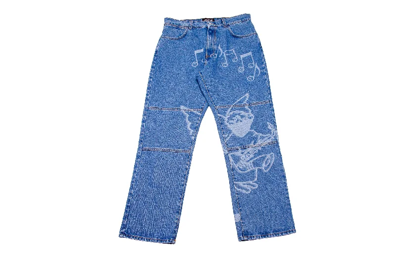 Pas de Mer Praise Pants "Blue Denim" Formal Linen Trousers