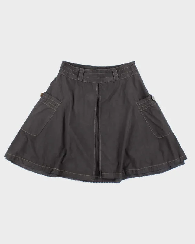 Y2k 00s Oxmo Grey Cargo Style Skirt - M denim skirt stylish
