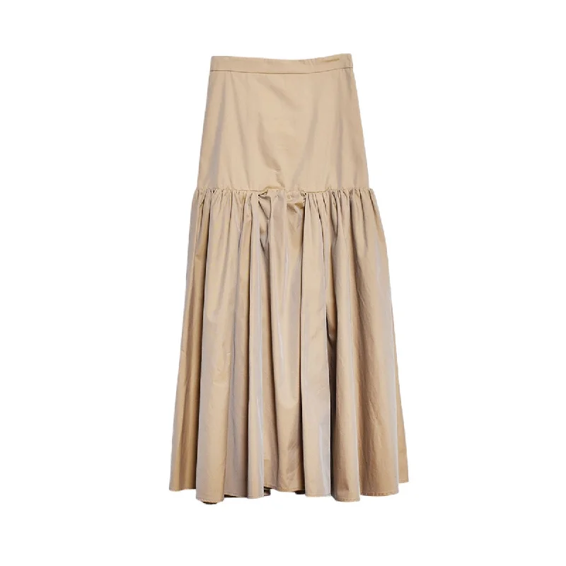 [CLANE]VOLUME GATHER SKIRT/BEIGE(17109-6002) cashmere skirt soft