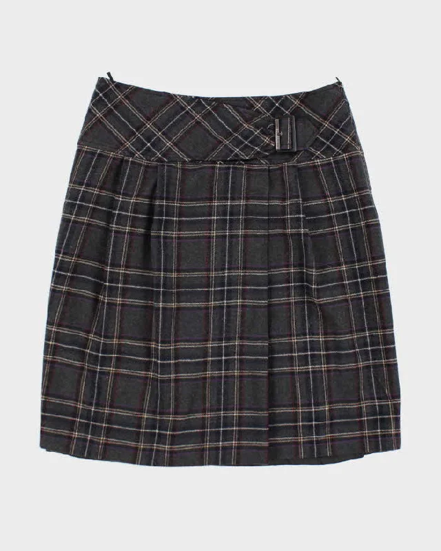Y2k 00s Booner Wool Plaid Skirt - W33 cashmere skirt fine