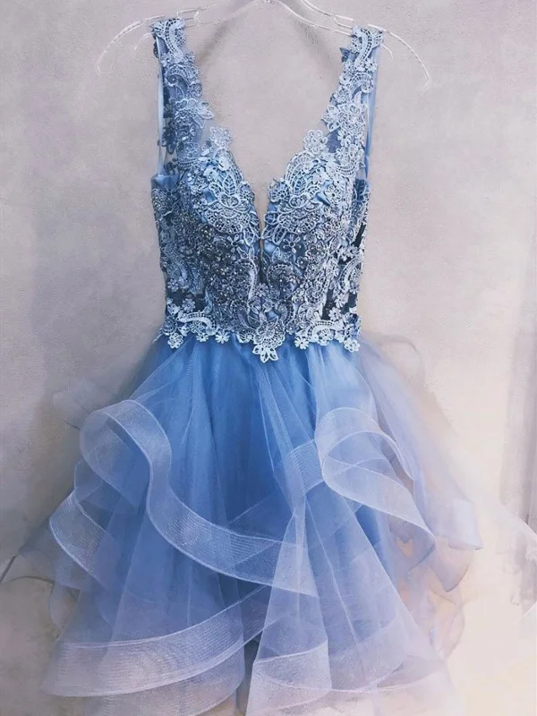 Short Blue Lace Prom Dresses, Short Blue Lace Homecoming Graduation Formal Dresses Tunics Modern contemporary Short Blue Lace Prom Dresses, Short Blue Lace Homecoming Graduation Formal Dresses Tunics Modern contemporary